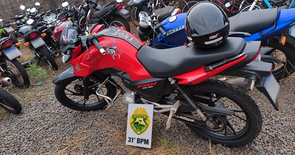 Motocicleta é apreendida em Palotina após abordagem a condutor sem CNH